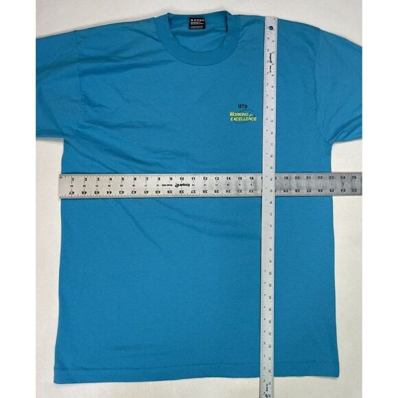 VINTAGE United Teachers Of Dade T-shirt Men XL Blue USA 90s Single Stitch - Picture 10 of 10